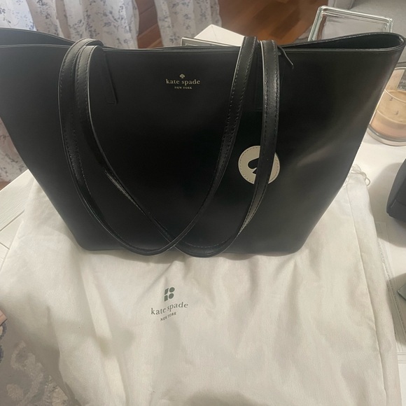 Kate Spade Black Leather Tote - Picture 2 of 7